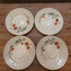 Four Mikasa Margaux Collection Japan Saucer Plates 6-1/2” D 1006